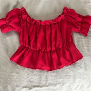 Off the shoulder crop top